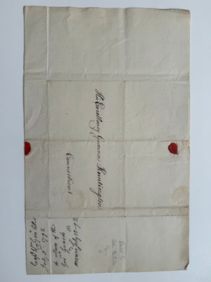 1792–1794 Connecticut Militia Covers to Declaration Signer Governor Samuel Huntington—Brigadier Noah Phelps and Governor’s Guard