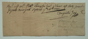 Augustus Jay—John Jay’s Huguenot Grandfather—Rare Colonial New York Receipt Signed, 1718