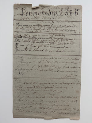 1921 Early Connecticut Penmanship and Religious Commonplace Manuscript