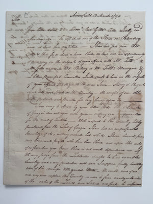 1790 The Beginnings of the Yazoo Land Scandal—David Ross Discusses Georgia’s Western Territory,