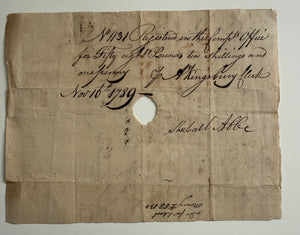 1789 William Williams, Signer of the Declaration—Connecticut Revolutionary War Pension Order