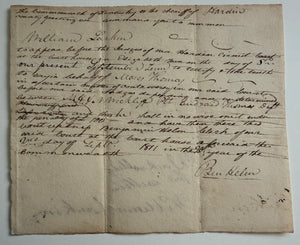 1811 Kentucky Pioneer Benjamin Helm Signed Court Document—Early Elizabethtown and Lincoln Family Association