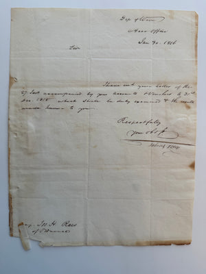1815-1816 Tobias Lear—George Washington’s Private Secretary—Three Signed War Department Letters