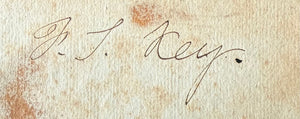 c1840 Francis Scott Key — Rare “F. S. Key” Autograph Signature of the Author of “The Star-Spangled Banner”