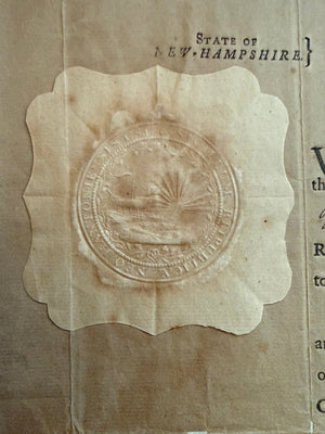 MESHECH WEARE—1784 NEW HAMPSHIRE COLONEL’S COMMISSION WITH GREAT SEAL