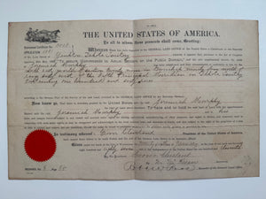 1887 Dakota Territory Homestead Patent — 160-Acre Pioneer Farm Issued Under the Homestead Act