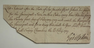 1709 British Treasury Warrant Signed by Sidney Godolphin—Financing Queen Anne’s Government During the War of the Spanish Succession