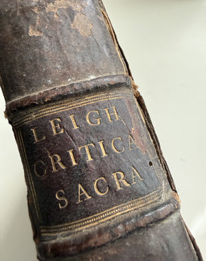 1650 Critica Sacra—Seventeenth-Century Hebrew and Greek Biblical Lexicon—Probable Edward Ledwich Copy