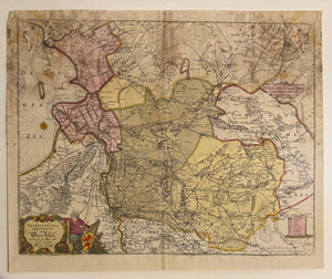 Circa 1680 Hand-Colored Map of Overijssel, Netherlands — Nicolaas ten Have and Frederik de Wit