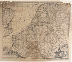 Circa 1740 Covens & Mortier Map of the Seventeen Provinces of the Low Countries