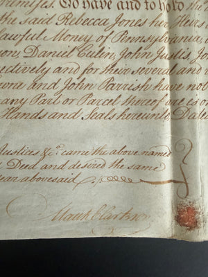 1772 Colonial Philadelphia Vellum Deed — Christian Street House and Lot — Original Wax Seals — Revolutionary War Recording