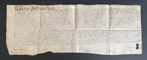 1735 Colonial Pennsylvania Vellum Deed — Baldwin Family to Richard Barry — 1708 Chain of Title — Three Seals