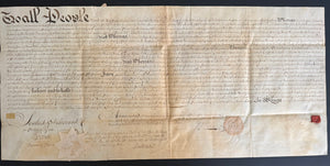 1754 Colonial Philadelphia Broad Street Sheriff’s Deed — Signed by Patriot Samuel Morris and William Branson