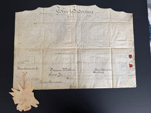 1793 Robert Morris 174,428-Acre Land Indenture — Signed by Declaration Signer Thomas McKean and Constitution Signer Thomas Mifflin