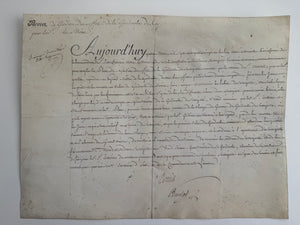 King Louis XVI Signed Appointment to the Royal Wardrobe at Versailles, 1781