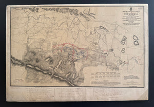 General William S. Rosecrans’s Own Annotated Map of the Battle of Chickamauga, Signed and Dated 1890