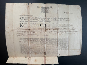 1775 One of North Carolina’s Last Royal Land Grants—Fully Signed by Governor Josiah Martin