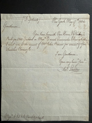 1804 Charles Ludlow Letter to Holland Land Company Financiers Willem and Jan Willink—Pennsylvania Land Transactions