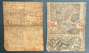 Benjamin Franklin–Printed 1760 Pennsylvania Colonial Currency – Twenty Shillings – PA-112