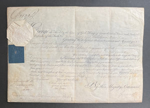 King George III–Signed 1792 British Army Commission — 66th Berkshire Regiment of Foot