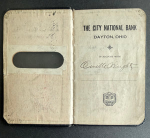 Orville Wright’s Personal Bank Account Passbook – City National Bank, Dayton, Ohio, 1918–1934 – Wright Estate Provenance