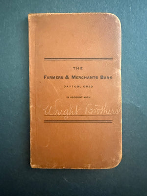 Wright Brothers’ Original Bank Account Book, 1910–1912—Closed the Year Wilbur Wright Died