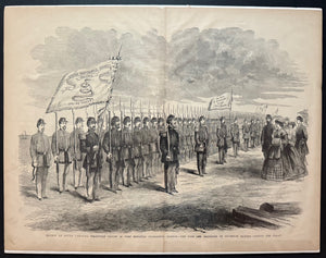 Civil War Review of South Carolina Volunteer Troops - Frank Leslie Illustration